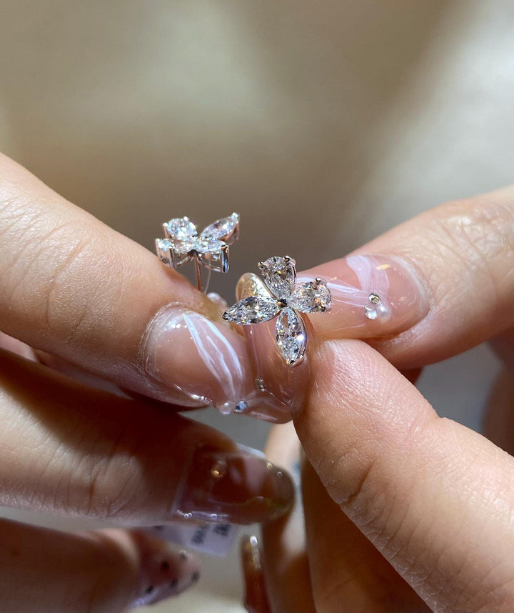 Effortlessly Unforgettable Marquise CZ Butterfly Studs