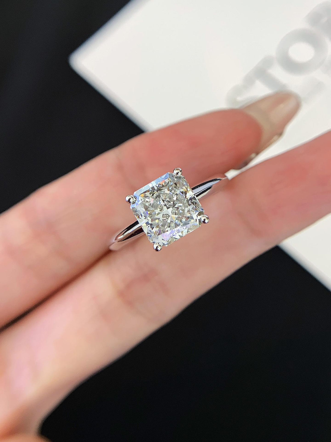 Built for the Spotlight Radiant Cut Diamond Solitaire