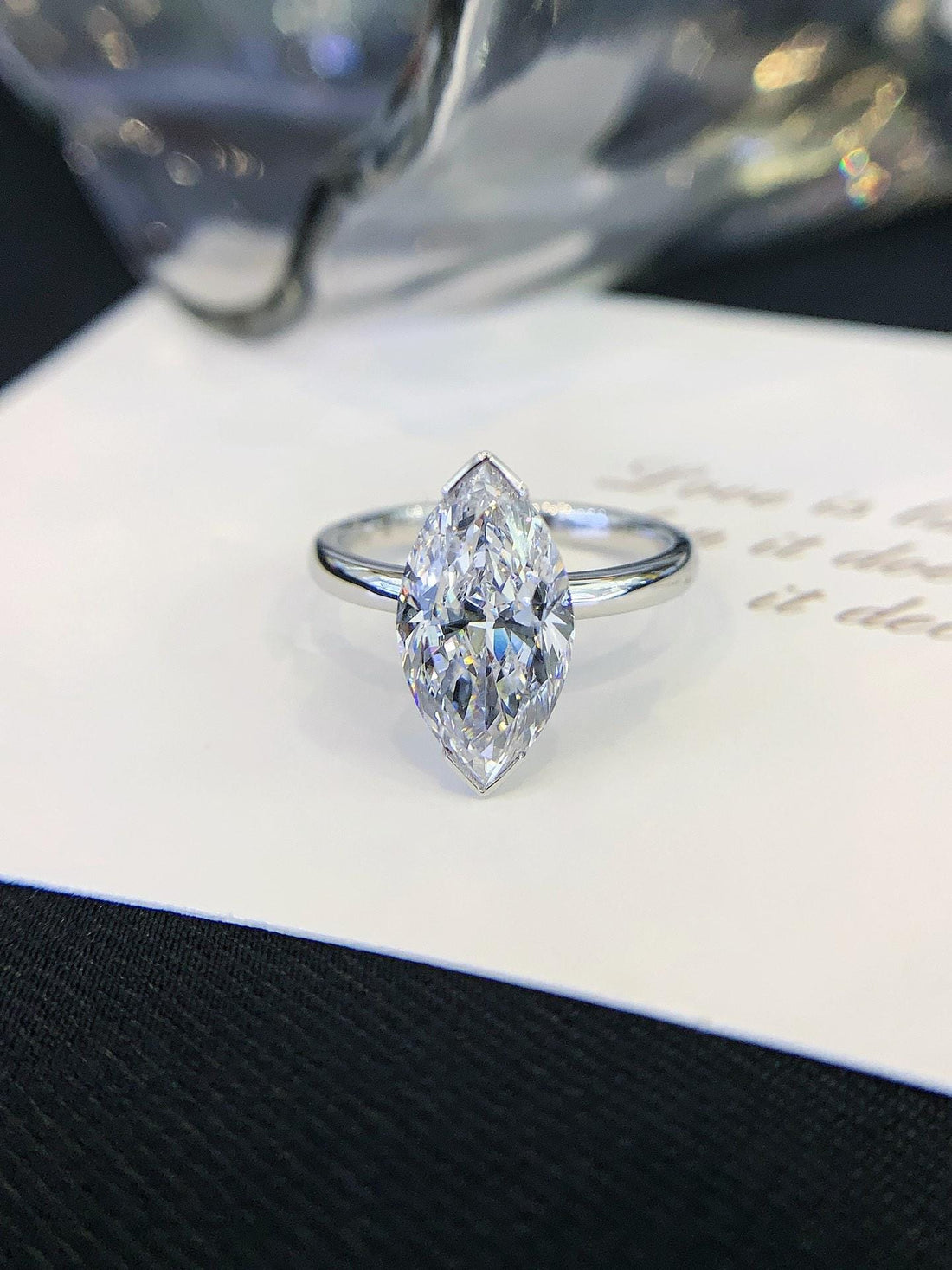 Love at First Light Marquise Solitaire Engagement Ring