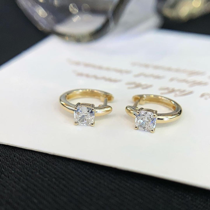 Made to Be Noticed Cushion Diamond Hoops