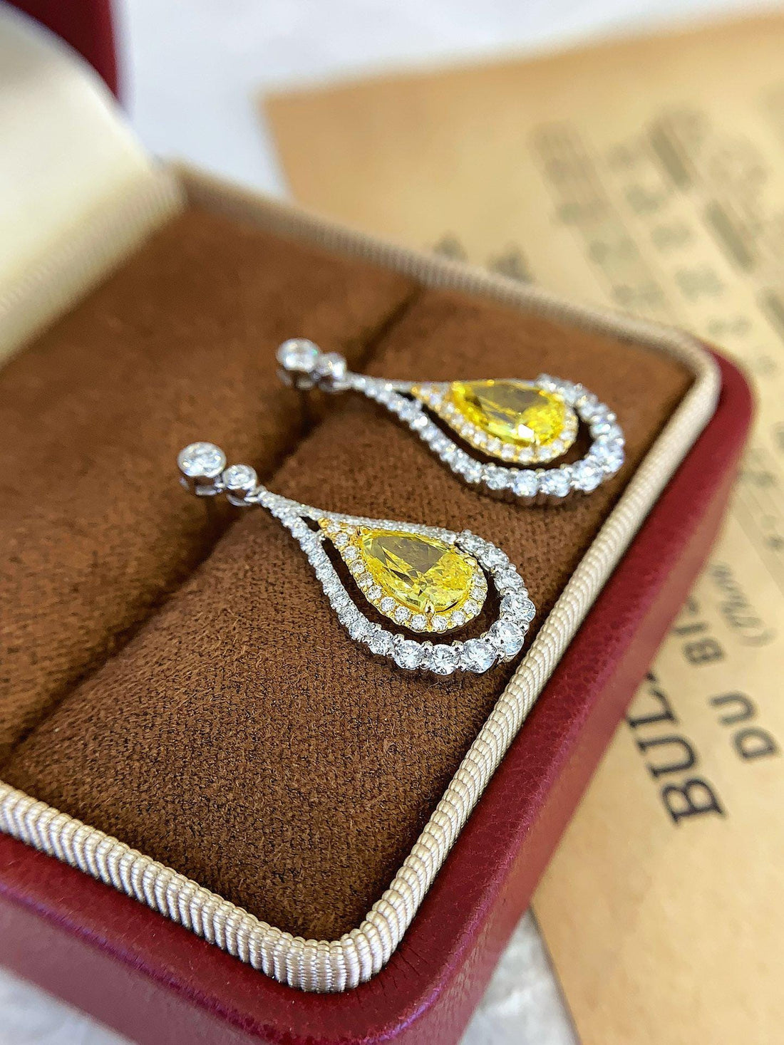 Light You Can Wear Pear Halo Dangle Earrings