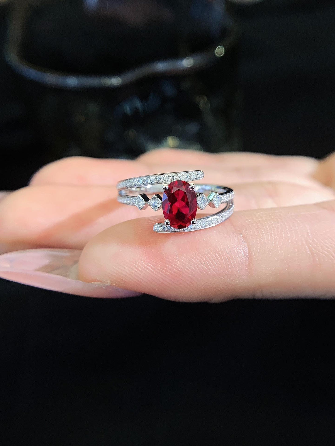 Nothing Else Comes Close Oval Ruby Split Shank Ring