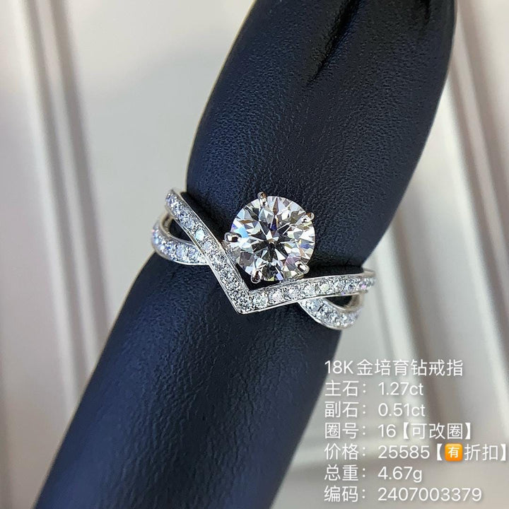 Forever Starts Here Round Diamond Halo Ring