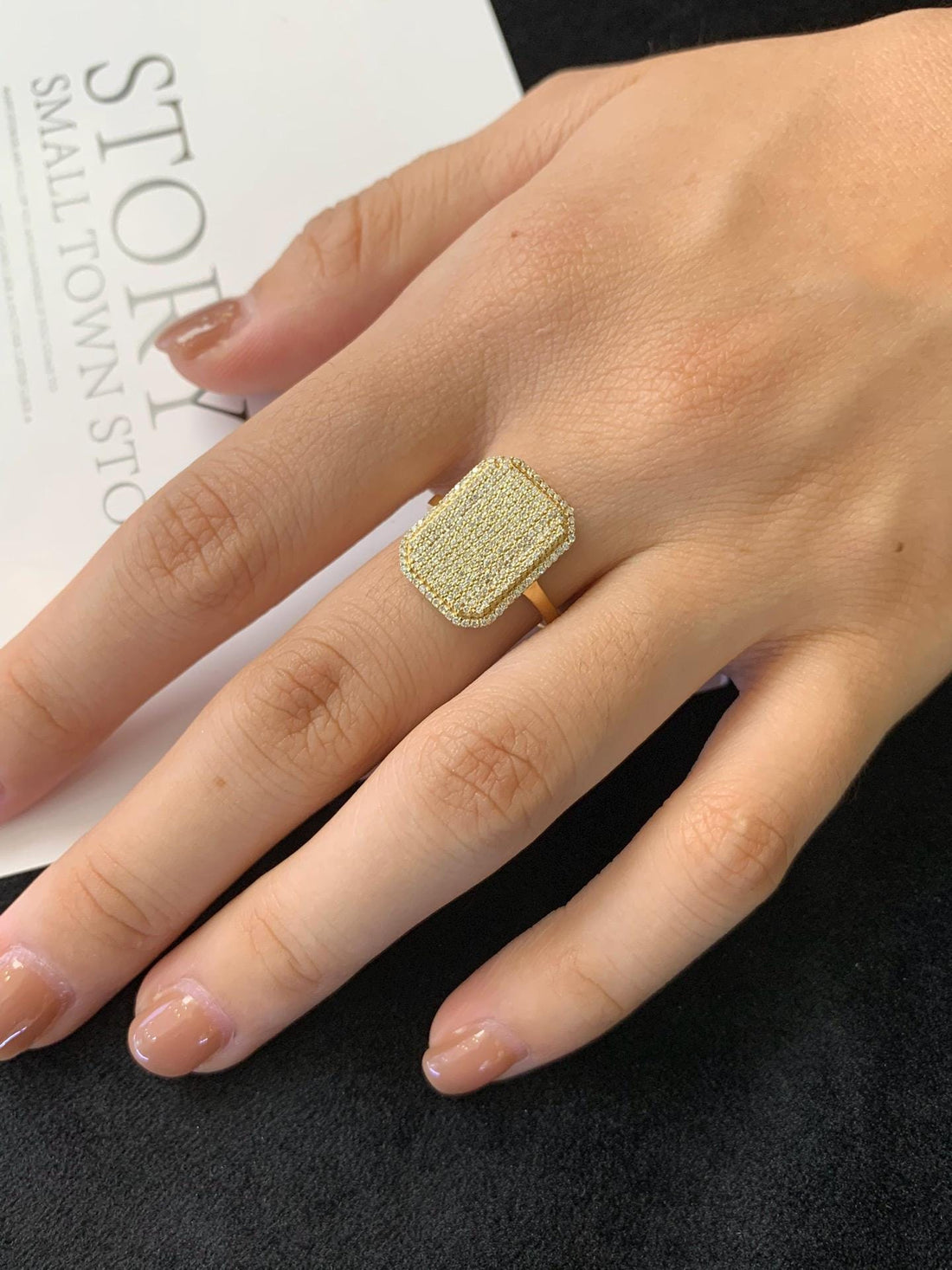 Forever in Focus Pavé Diamond Statement Ring