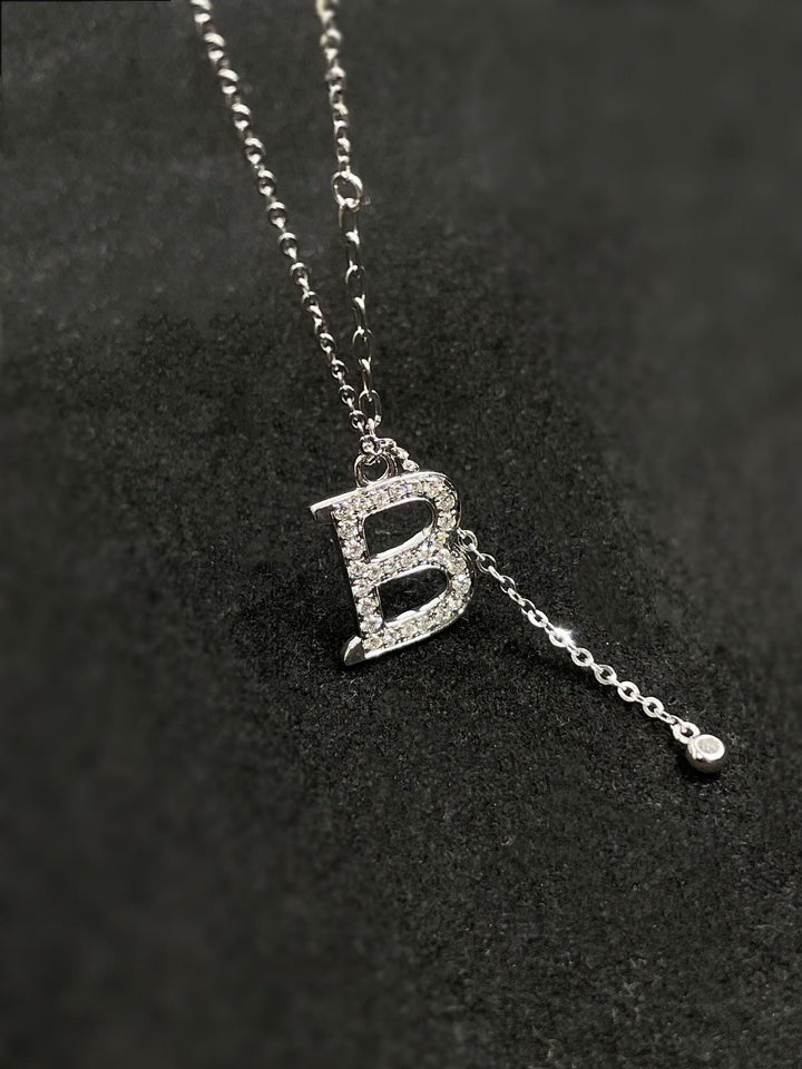 Made to Stay Close Diamond Lariat Initial B Necklace
