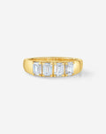 4-Stone Emerald Diamond Wedding Band