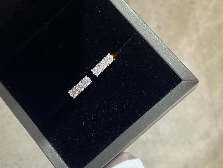 All Eyes Up Here Pavé CZ Double C Studs