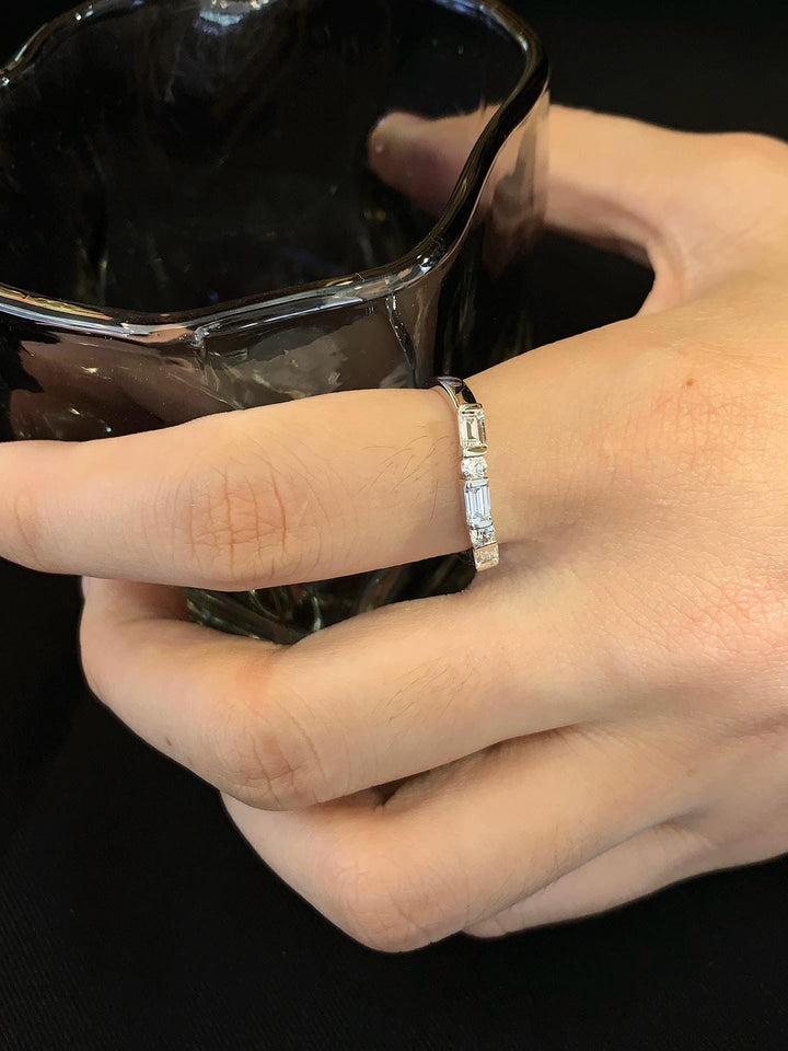 Built for the Spotlight Emerald Cut Diamond Stackable Band