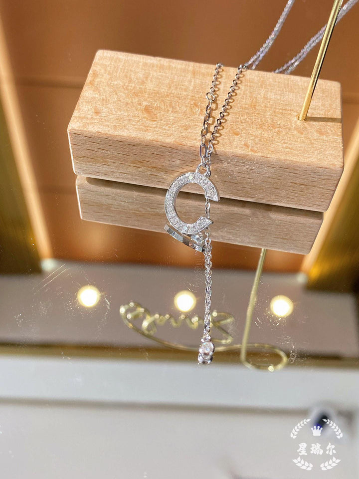 Made to Stay Close Diamond Lariat Initial Pendant