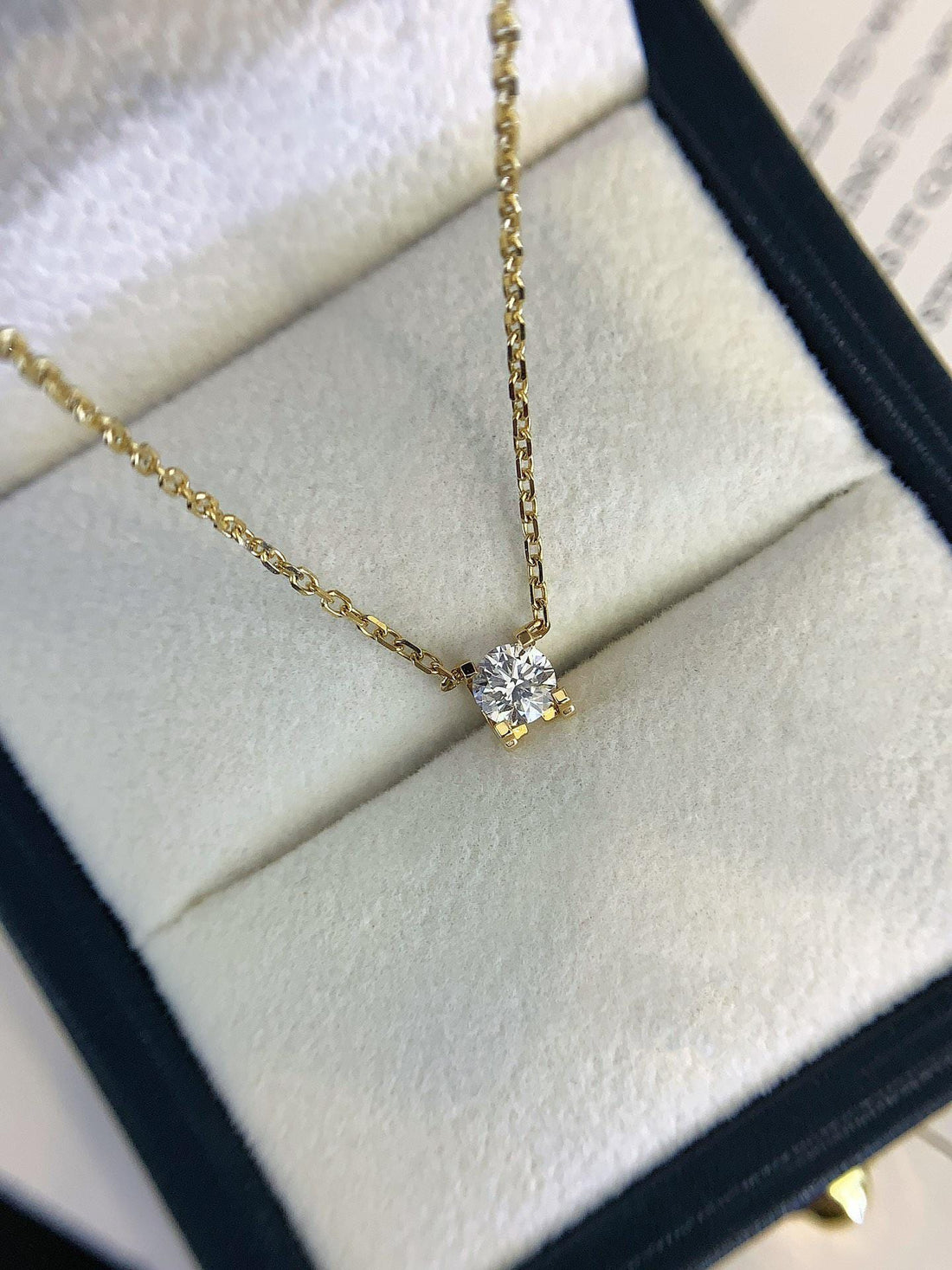 Made to Stay Close Gold Solitaire Diamond Pendant