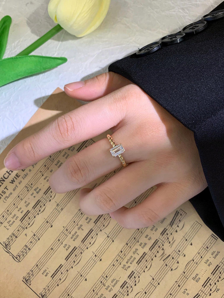 Worth Looking Twice Emerald Cut Diamond Ring