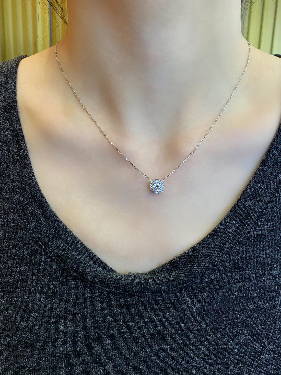 Made to Stay Close Diamond Halo Pendant Necklace