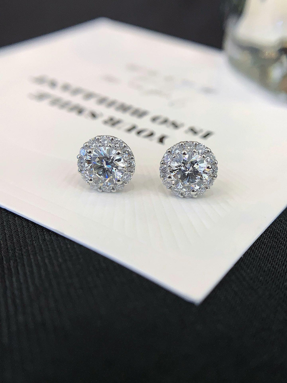 Light You Can Wear Diamond Halo Studs