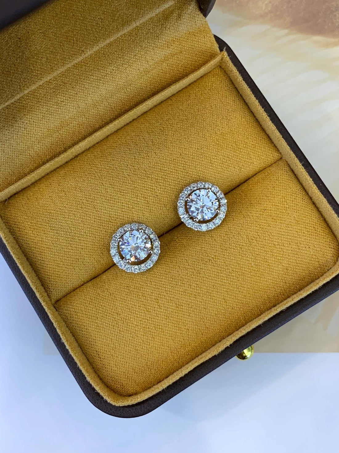 Catching More Than Attention Diamond Halo Studs