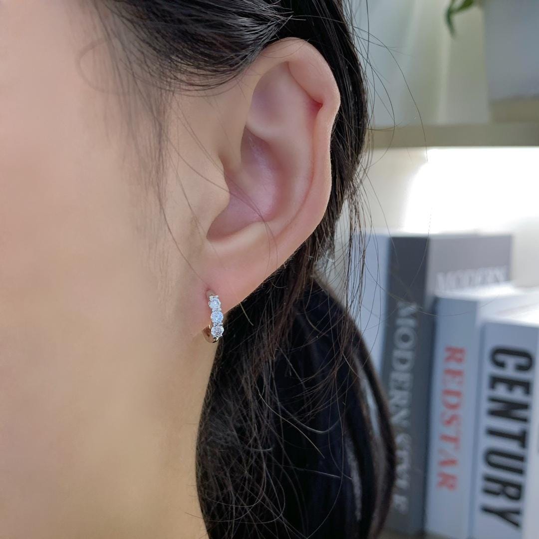 Impossible to Ignore Diamond Huggie Hoops