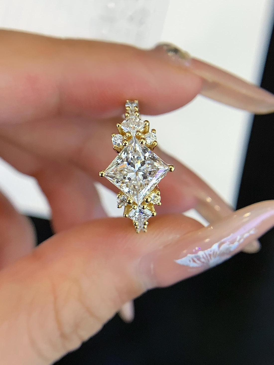 Nothing Else Comes Close Princess Diamond Vintage Halo Ring