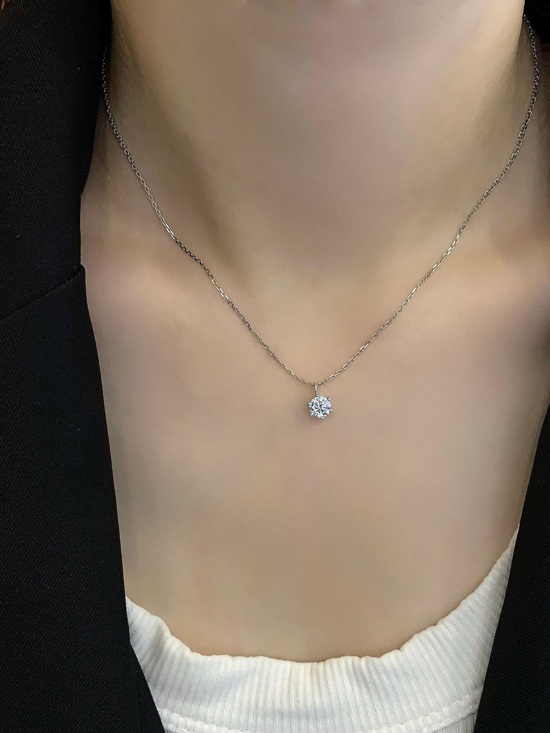 Impossible to Look Away Solitaire Diamond Pendant