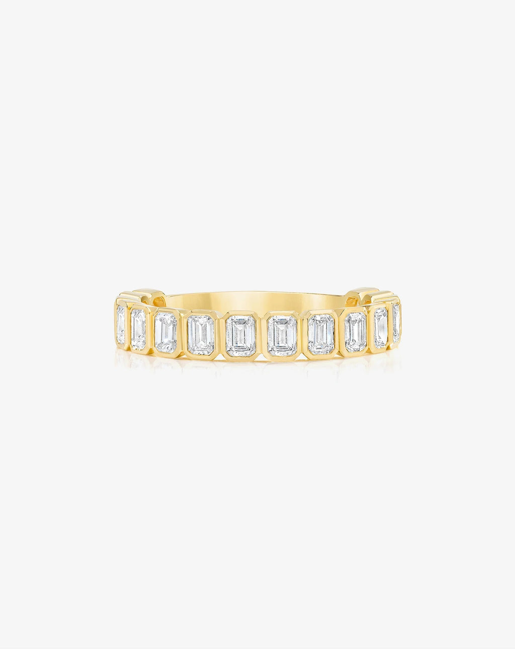 Lab Diamond Emerald Bezel 3/4 Band