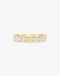 Lab Diamond Emerald Bezel 3/4 Band