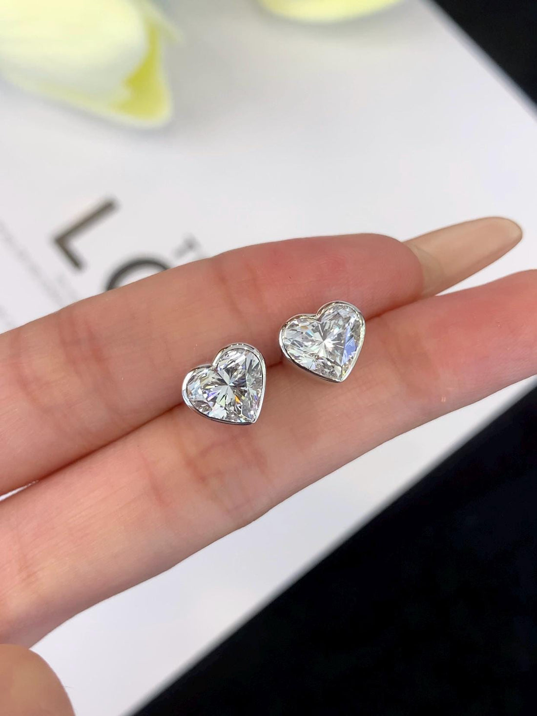 Catching More Than Attention CZ Heart Studs