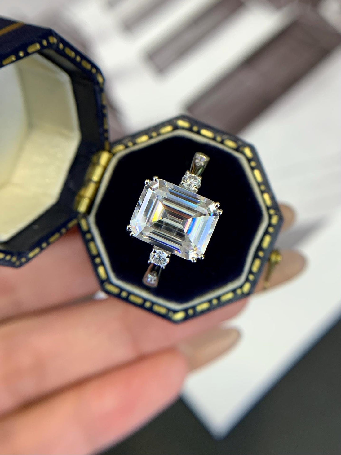 Worth Looking Twice Emerald Cut Diamond Solitaire