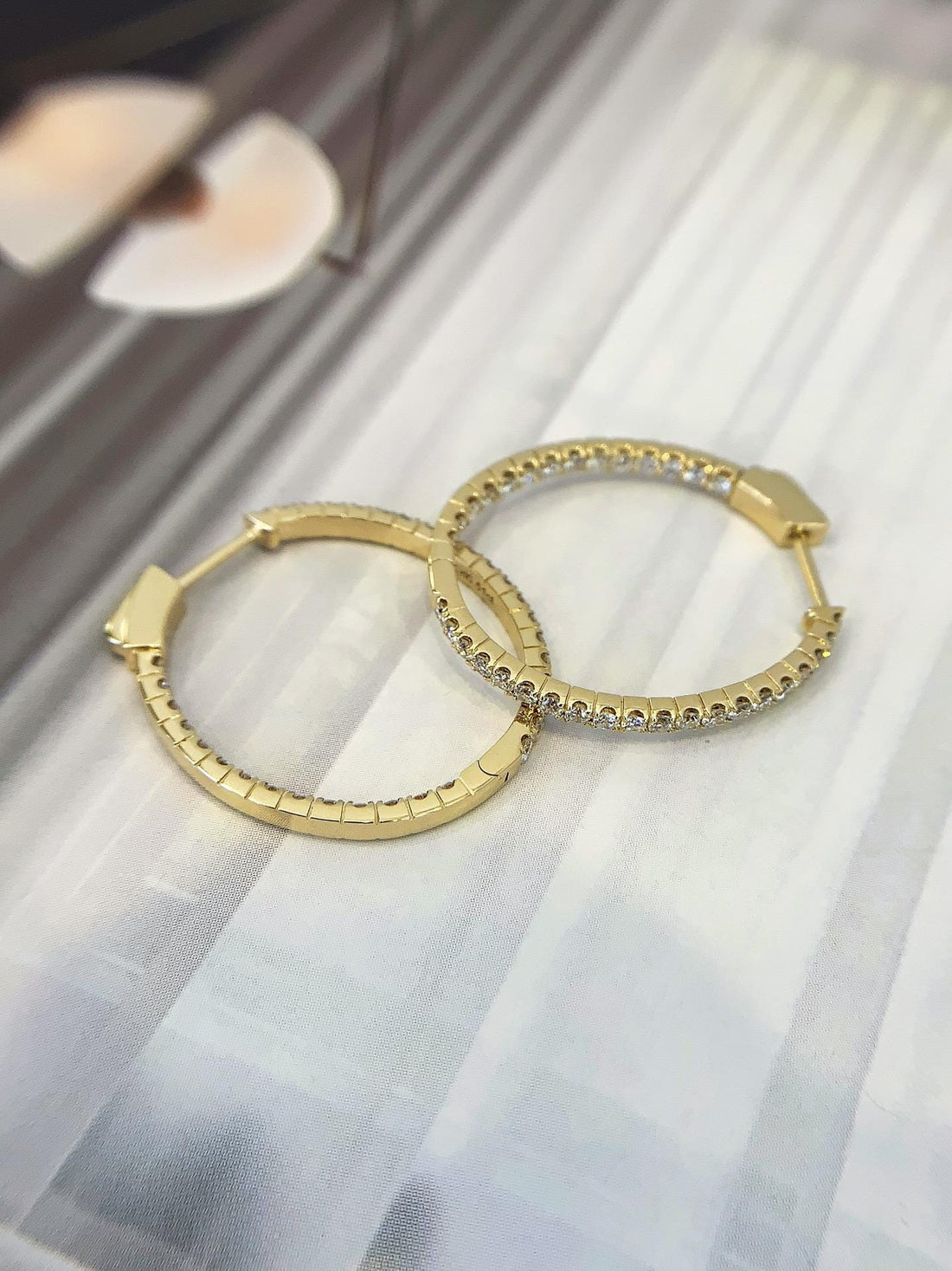 Worth Looking Twice Dainty CZ Diamond Hoops