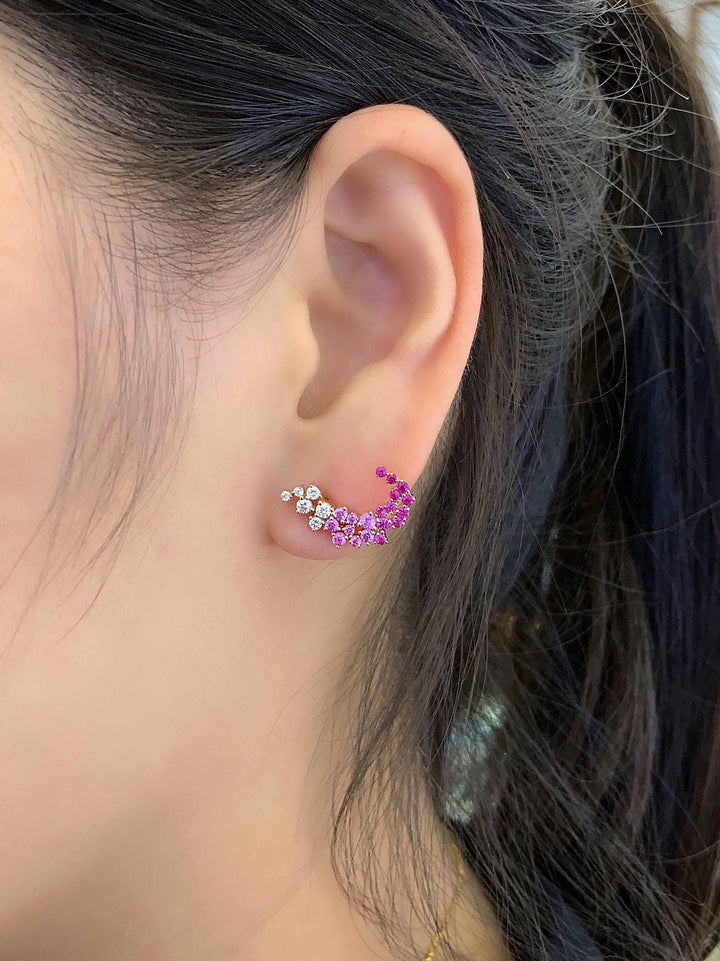 Light You Can Wear Lab Diamond Climber Studs