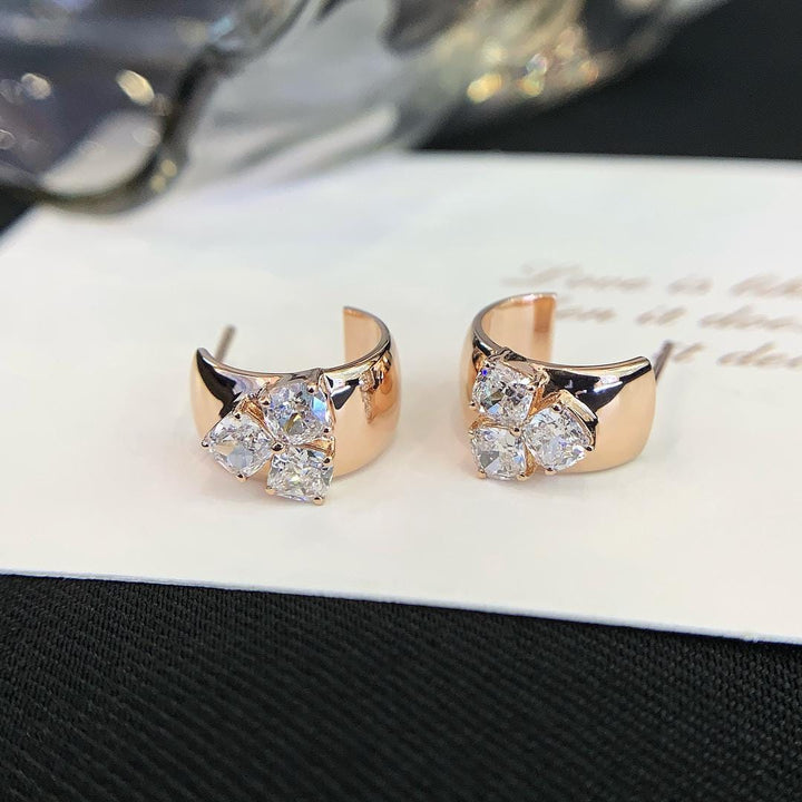 All Eyes Up Here Diamond Cluster Studs