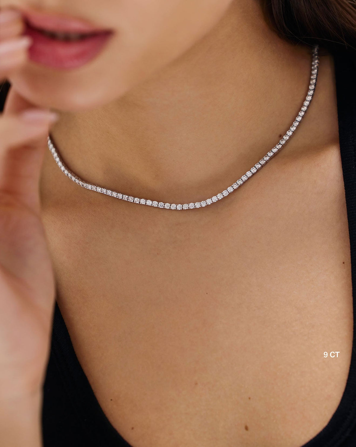 Classic Lab Diamond Tennis Necklace