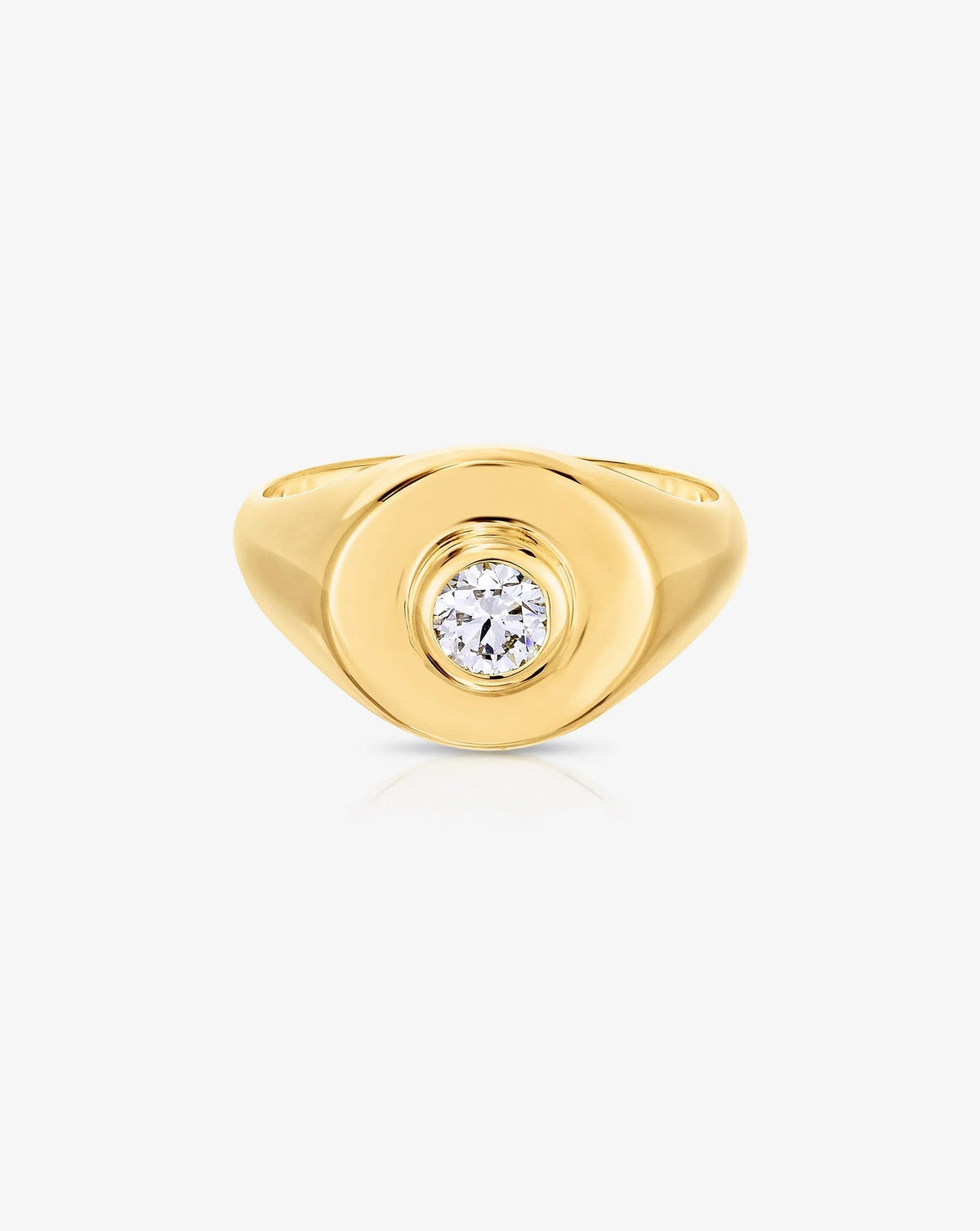 Diamond Signet Pinky Ring