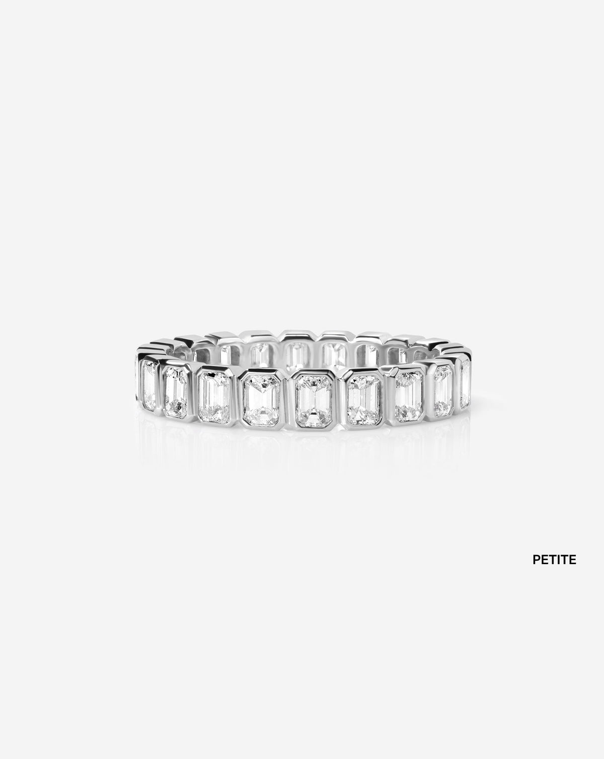 Lab Diamond Emerald Bezel Eternity Band
