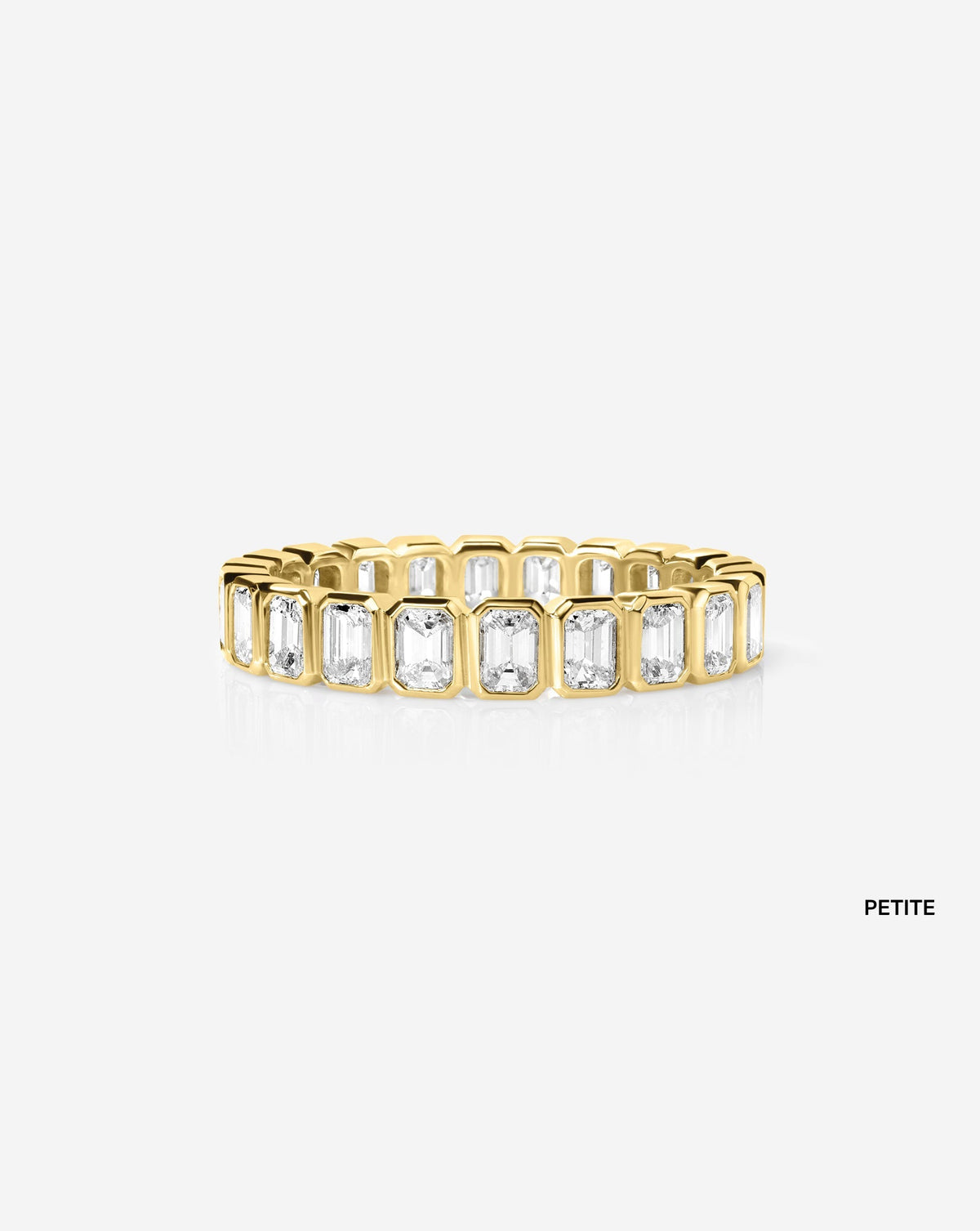Lab Diamond Emerald Bezel Eternity Band