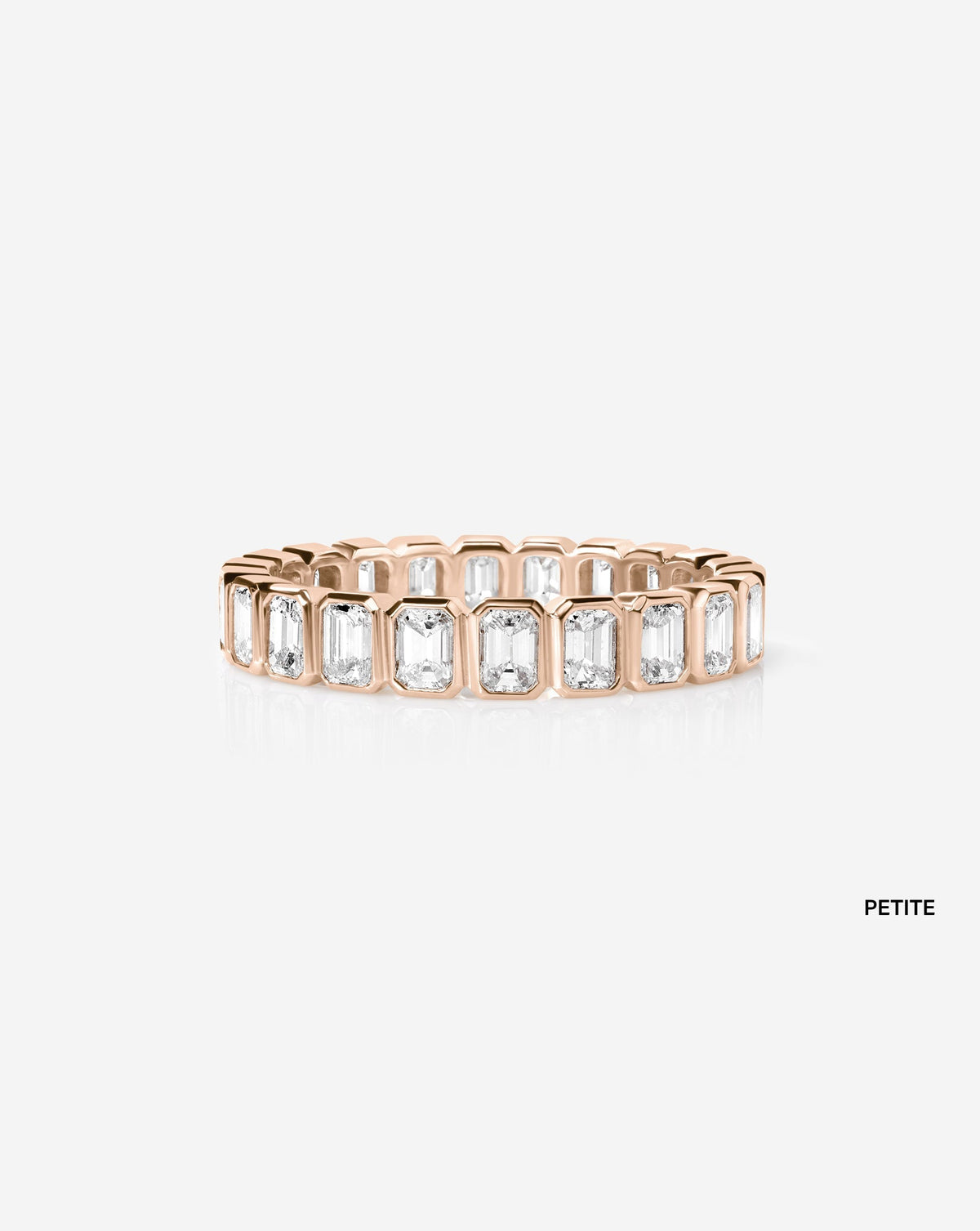 Lab Diamond Emerald Bezel Eternity Band