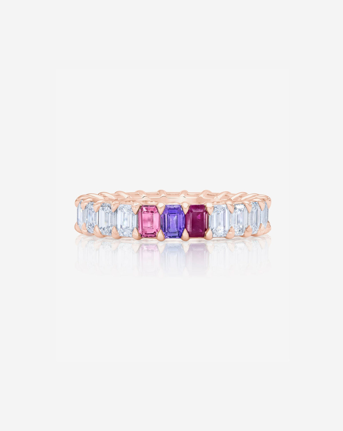 Emerald Diamond and Birthstone Eternity Band