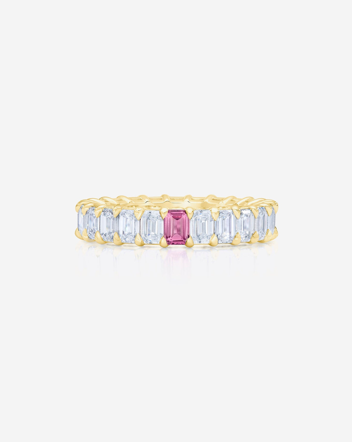 Emerald Diamond and Birthstone Eternity Band
