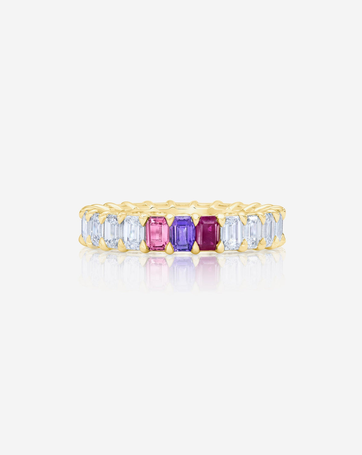 Emerald Diamond and Birthstone Eternity Band