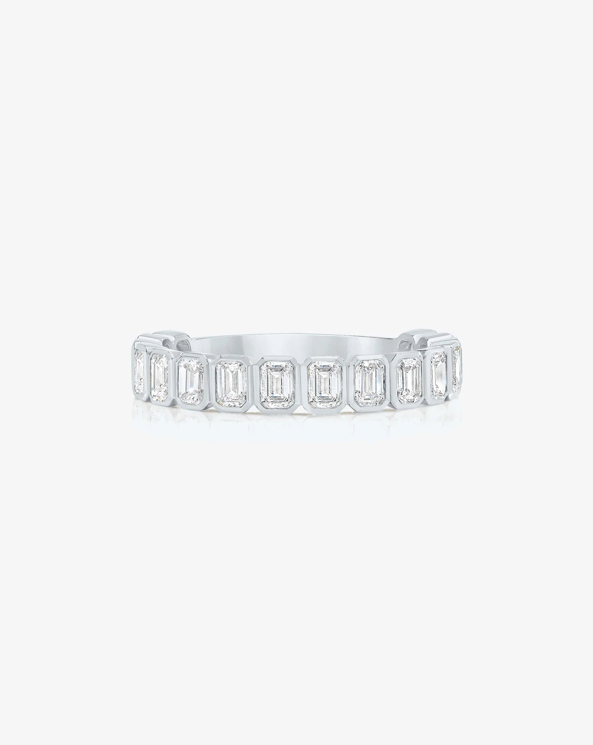 Lab Diamond Emerald Bezel 3/4 Band