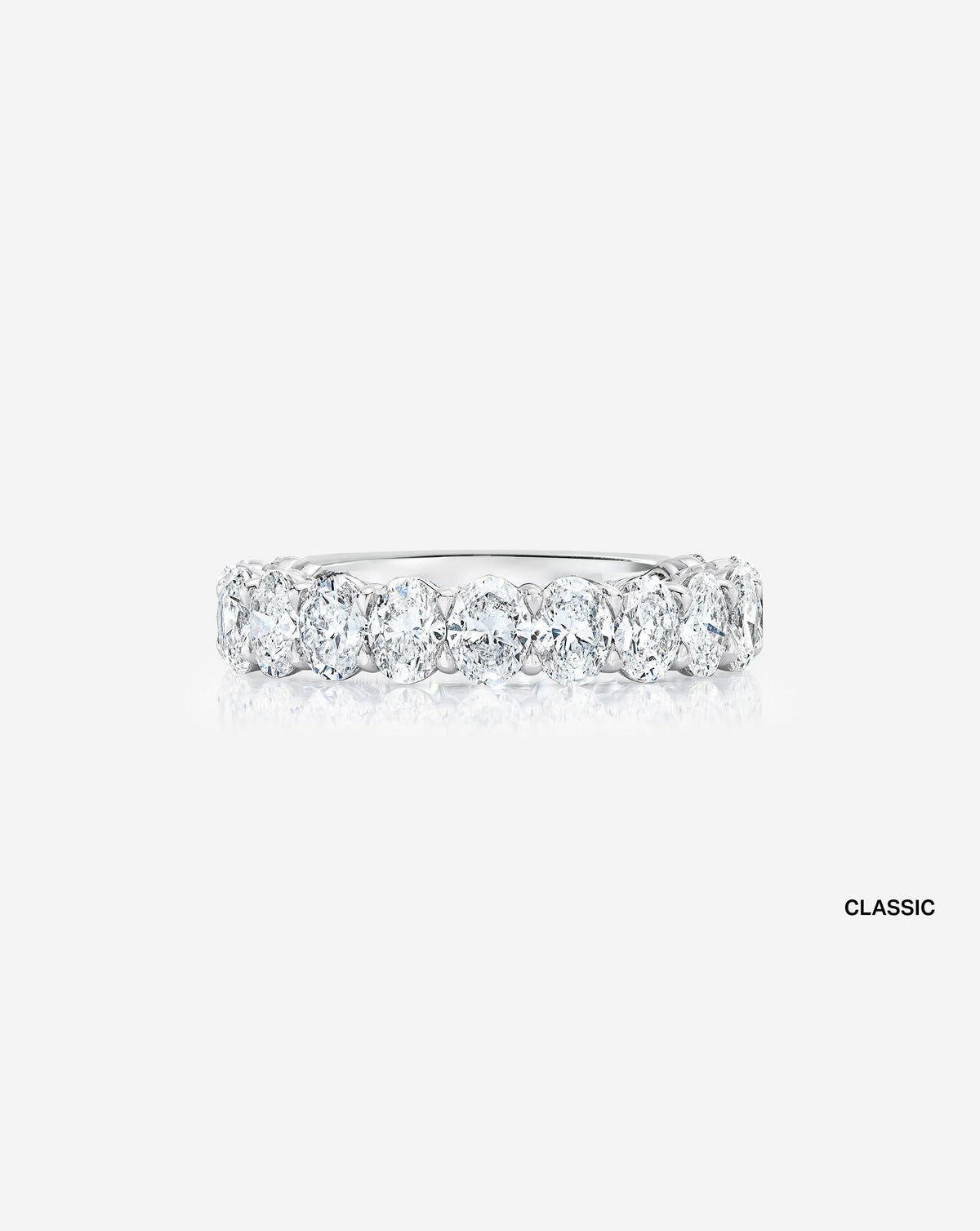 Oval 3/4 Lab Diamond Band