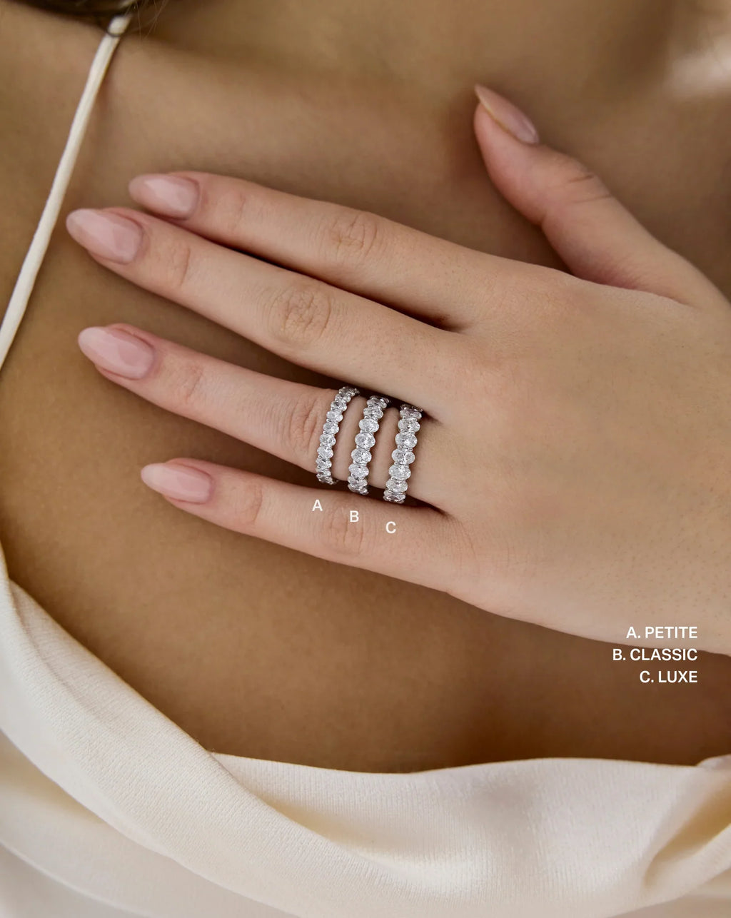 Oval 3/4 Diamond Band