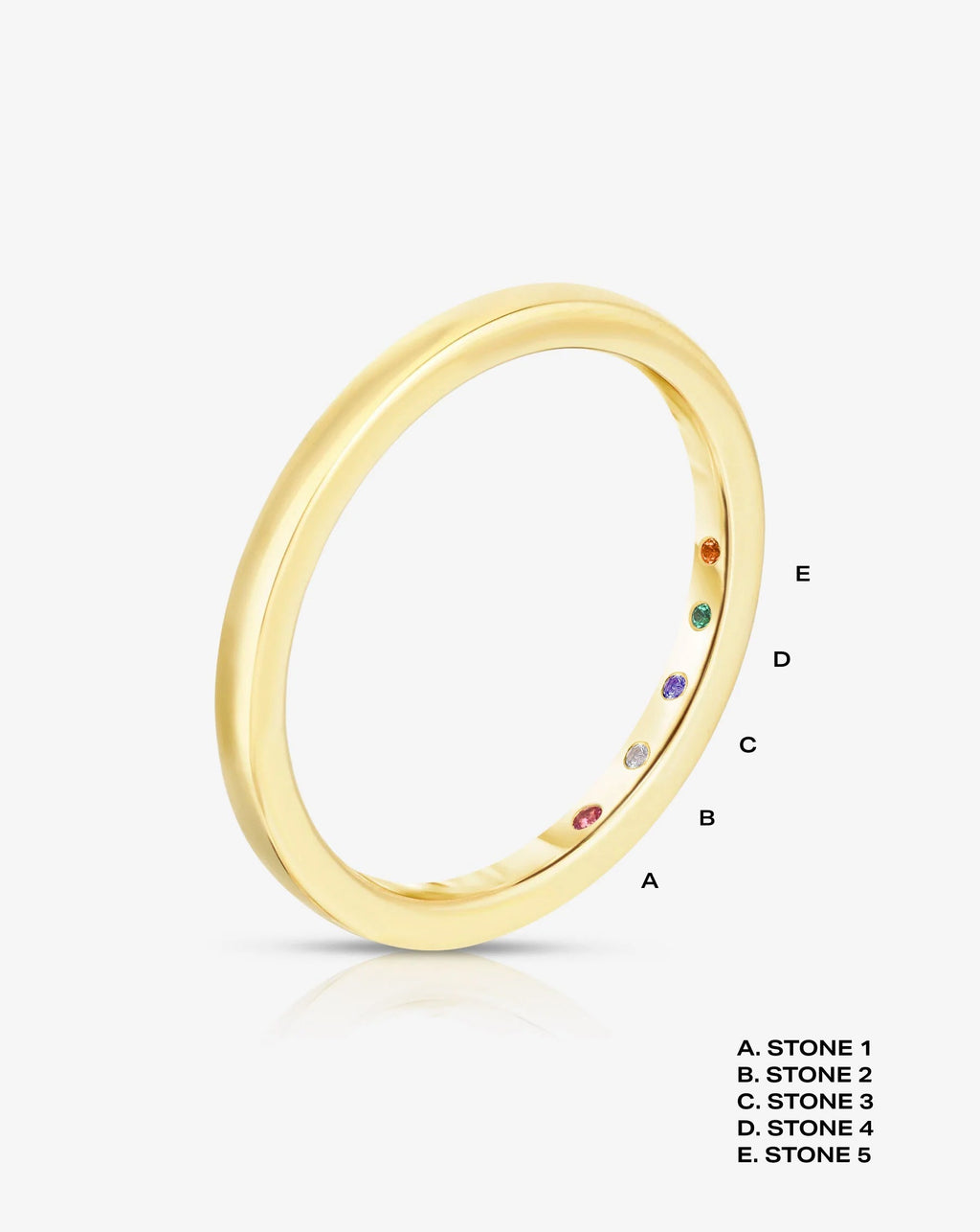 Whisper Thin Band with Birthstone