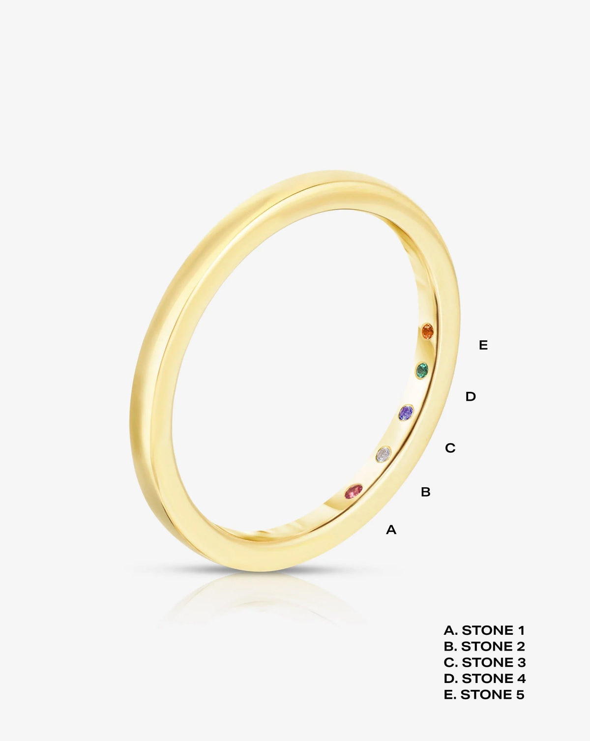 Whisper Thin Band with Birthstone