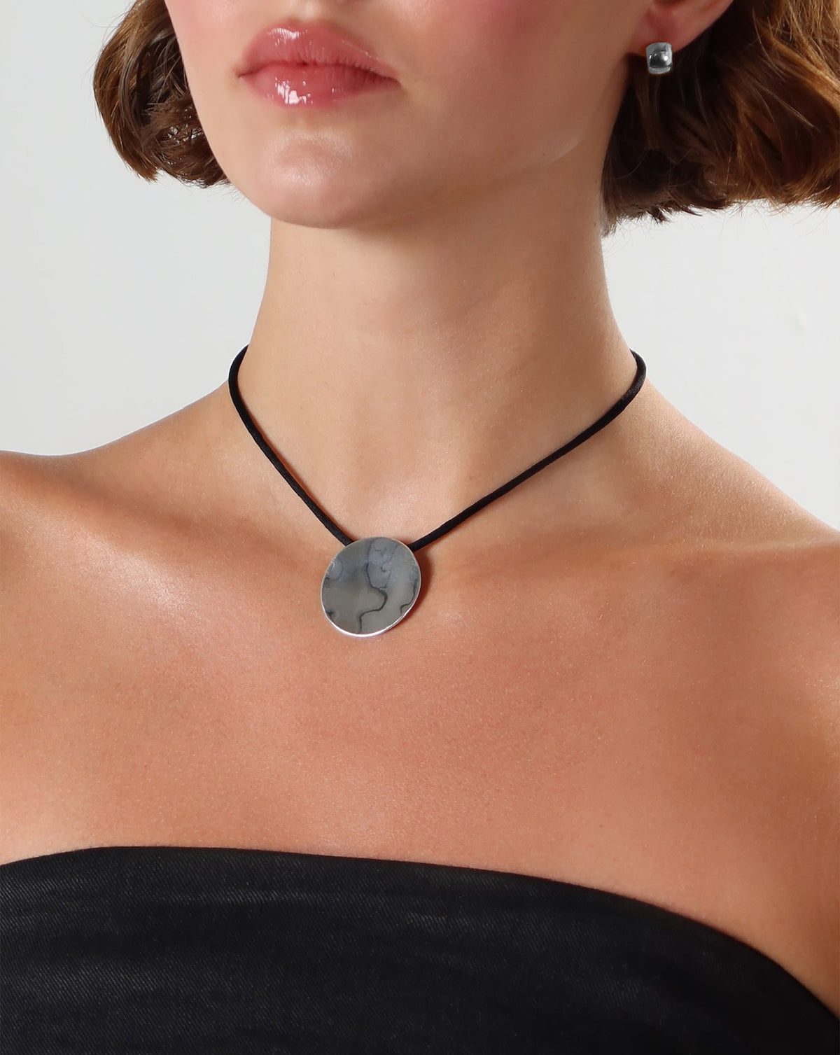 Hammered Satin Cord Necklace