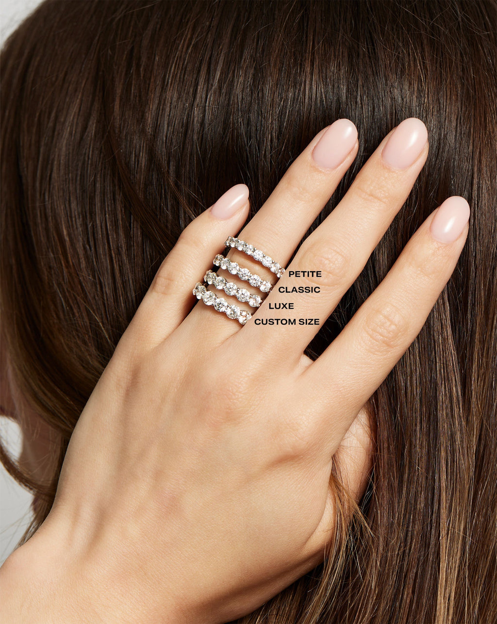 Round Lab Diamond and Birthstone Eternity Band