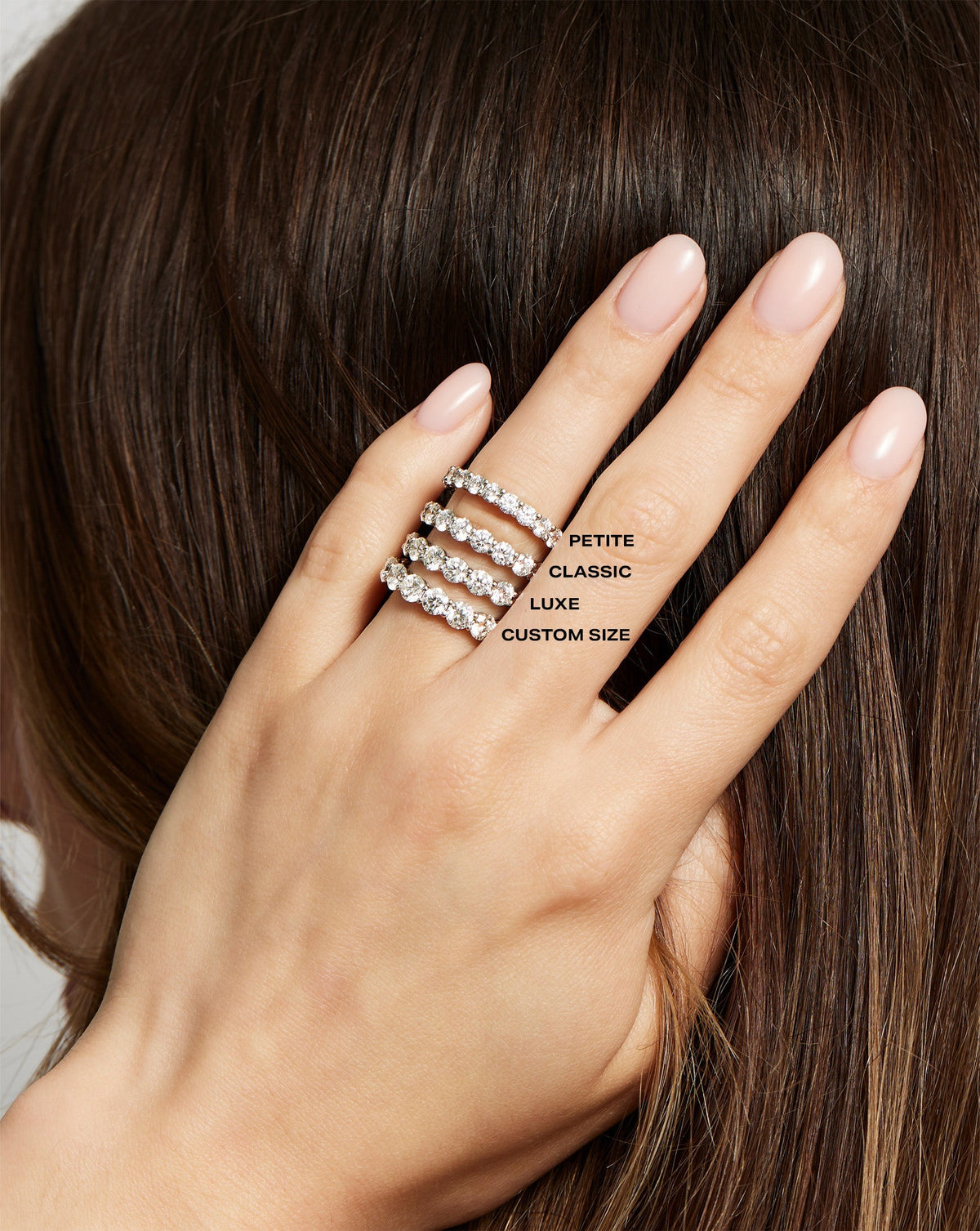 Round Lab Diamond and Birthstone Eternity Band