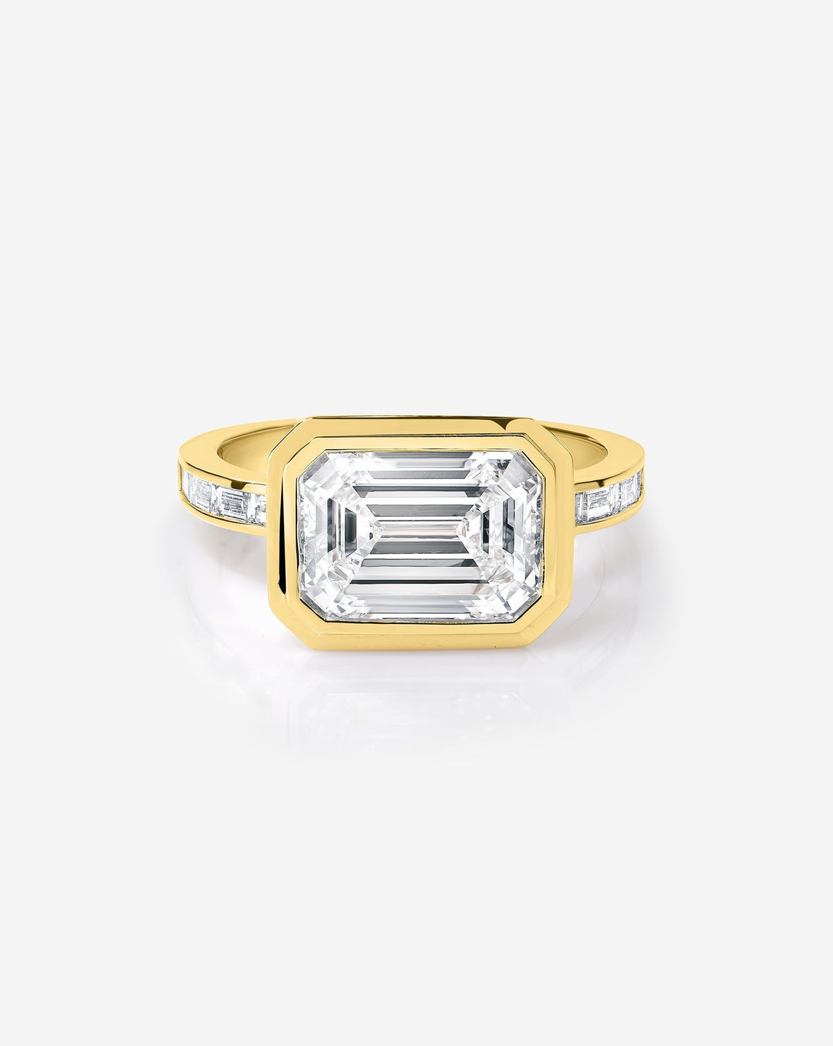 3.03 Emerald Lab Diamond Channel Set
