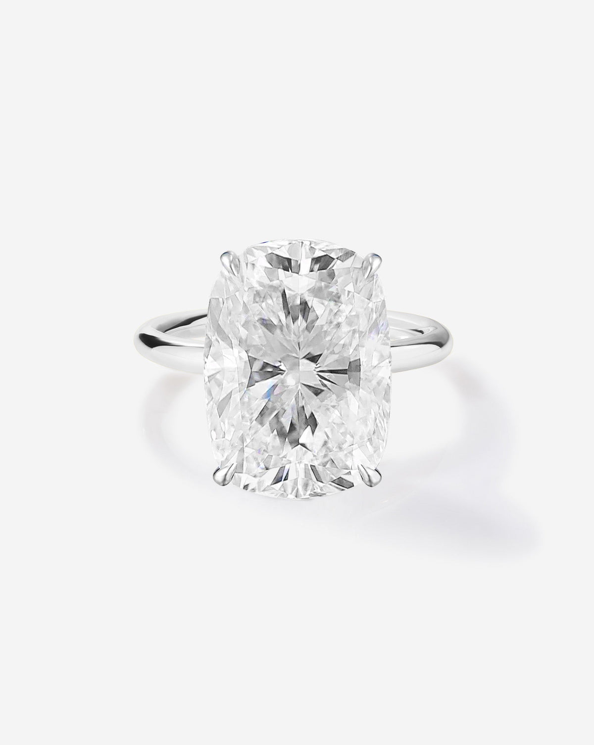 10.01 Cushion Natural Diamond in Cloud Solitaire