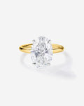 3.85 Oval Lab Diamond in Cloud Solitaire