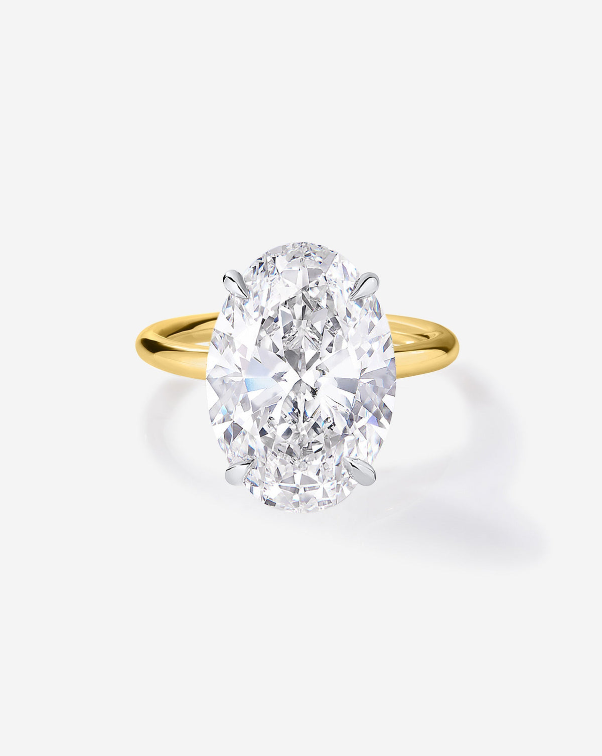 4.01 Oval Lab Diamond in Cloud Solitaire