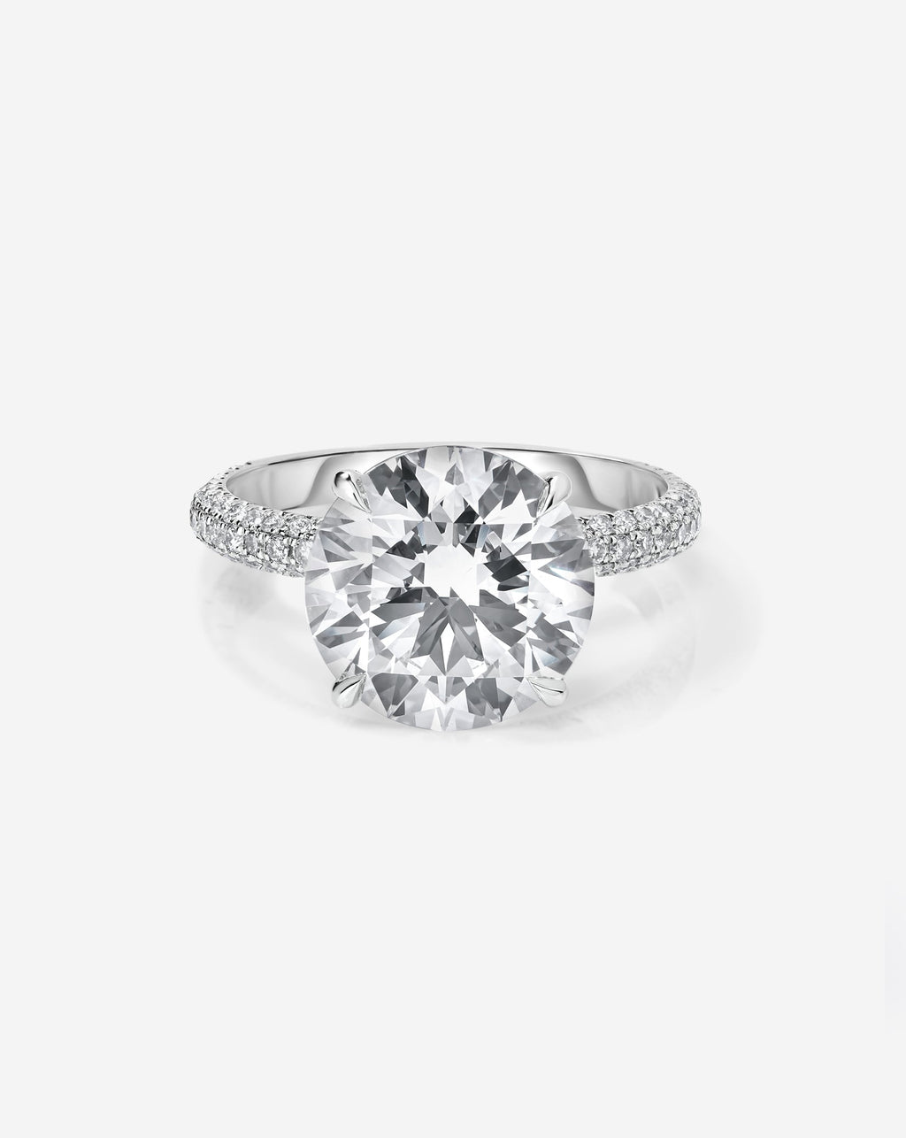 3.18 Round Lab Diamond in Pavé Cloud