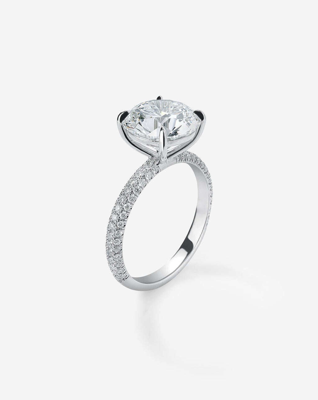 3.18 Round Lab Diamond in Pavé Cloud